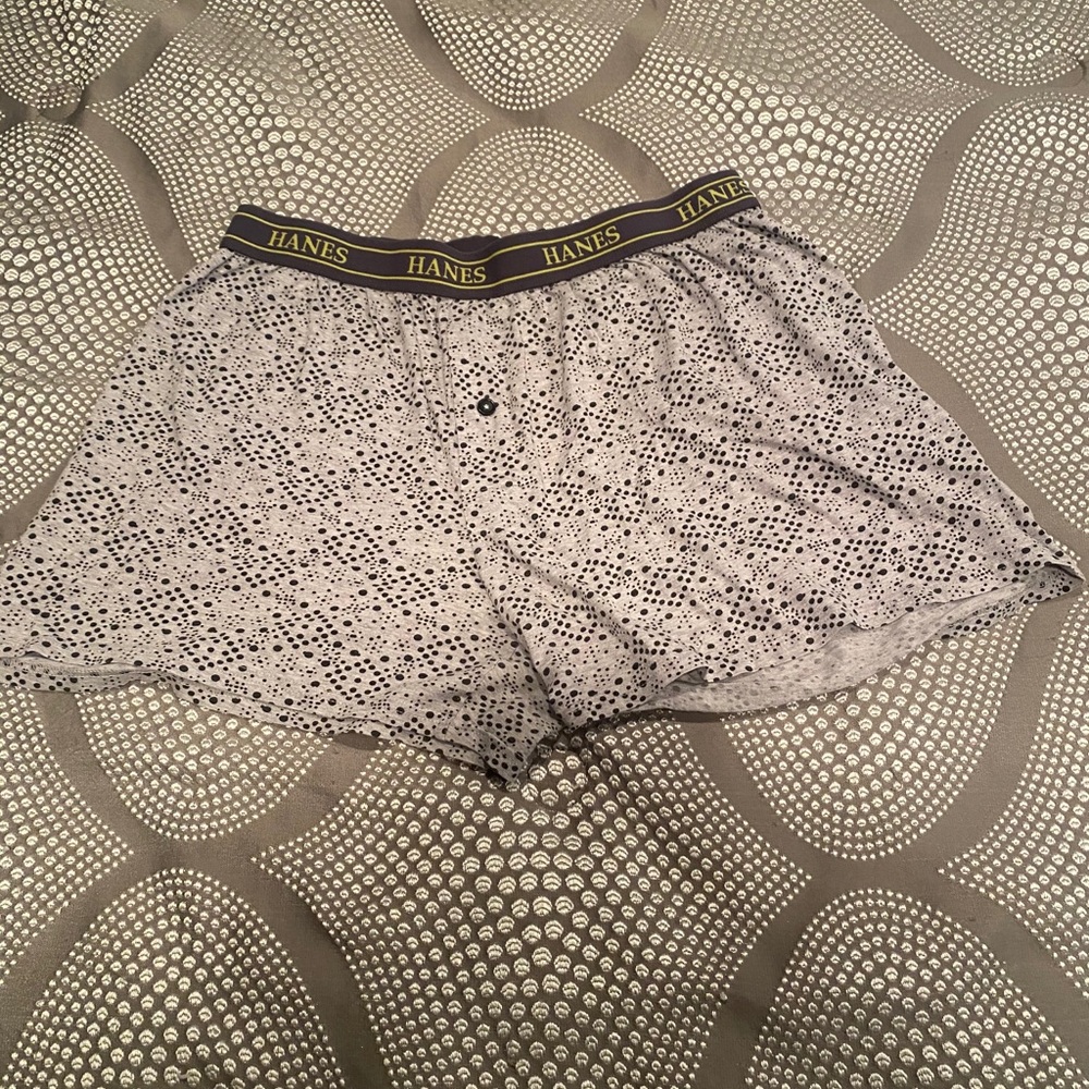 Men’s Hane’s Black Polka Dot Boxers
